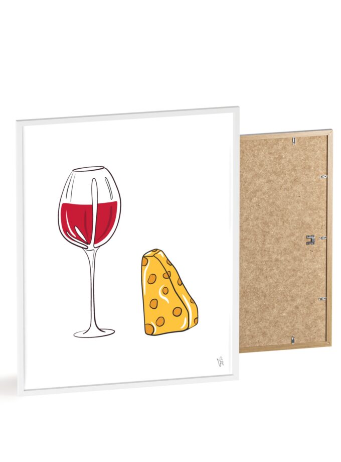 Girl Dinner Poster, Framed