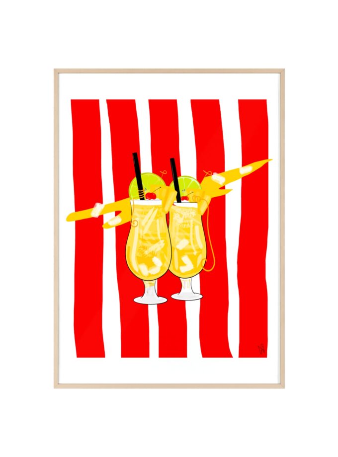 Pina Colada Poster, Framed