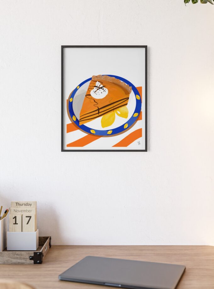 Pumpkin Pie Poster, Framed