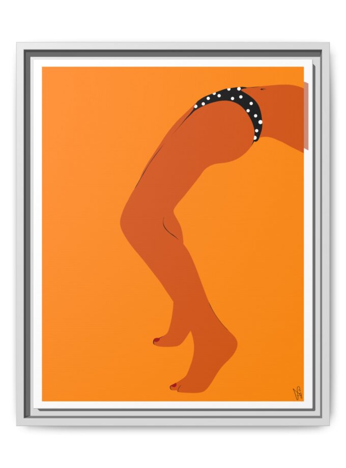 Sun Bath Canvas, Framed