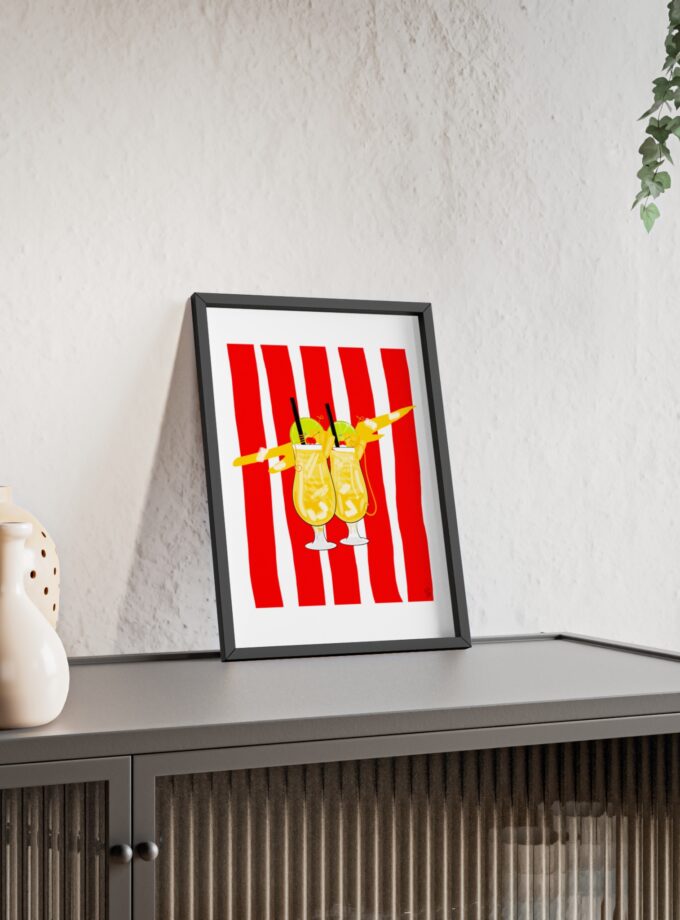 Pina Colada Poster, Framed