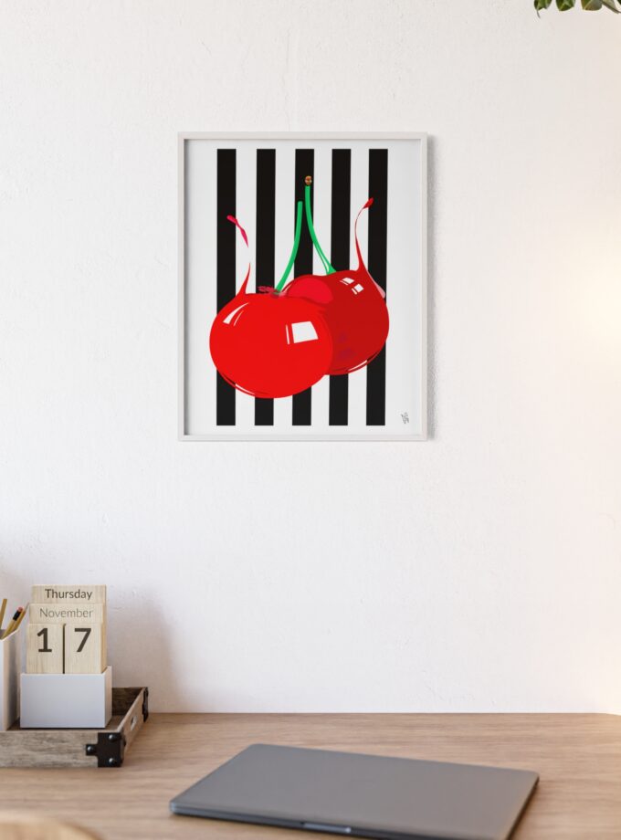 Cherries Poster, Framed