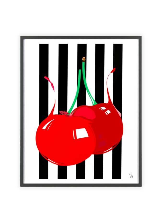 Cherries Poster, Framed