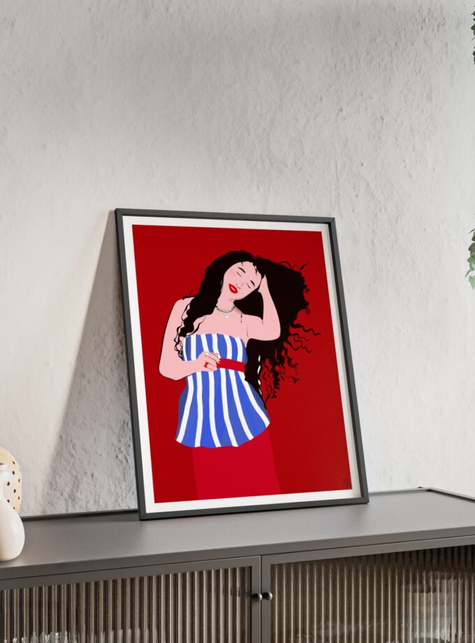 Salty Hair Poster, Framed