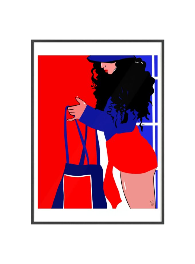 Beach Day Poster, Framed