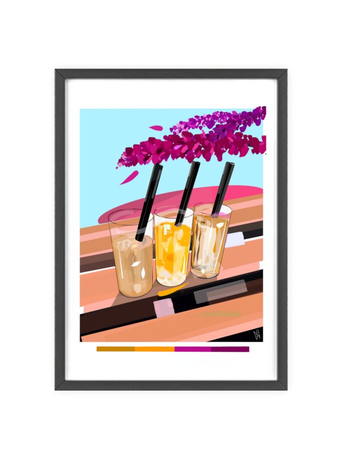 Under The Bugenvilija Poster, Framed