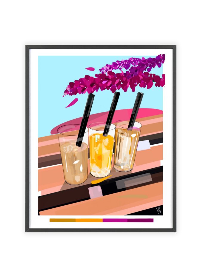 Under The Bugenvilija Poster, Framed