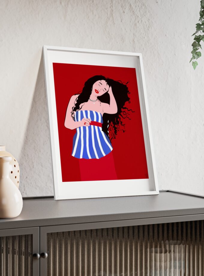 Salty Hair Poster, Framed