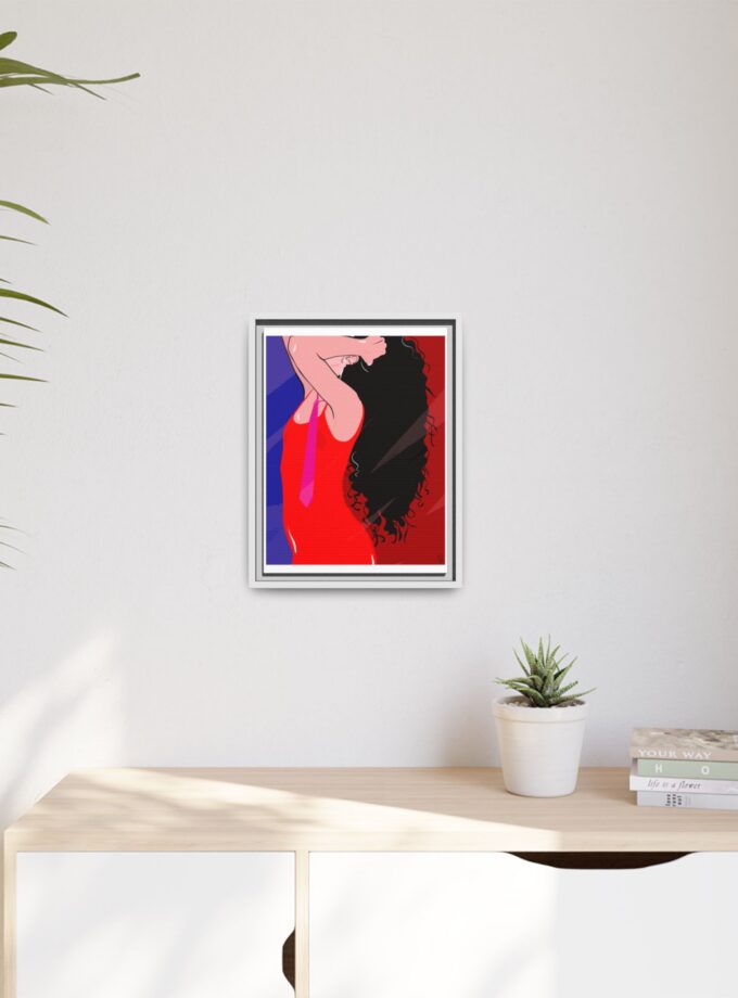 Dirty Mirror Canvas, Framed