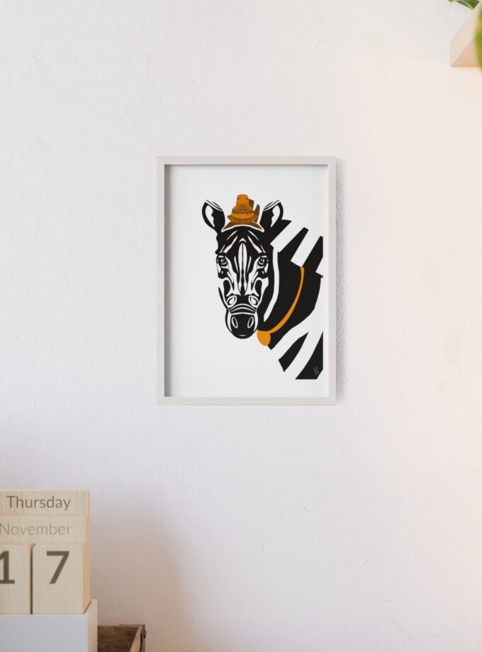 Zebra Poster, Framed