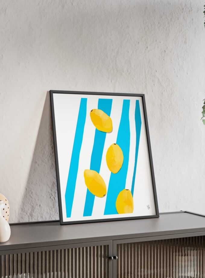 Lemon Water Poster, Framed