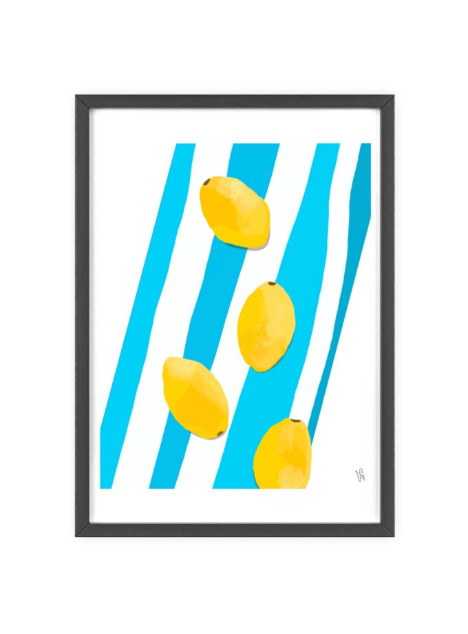 Lemon Water Poster, Framed