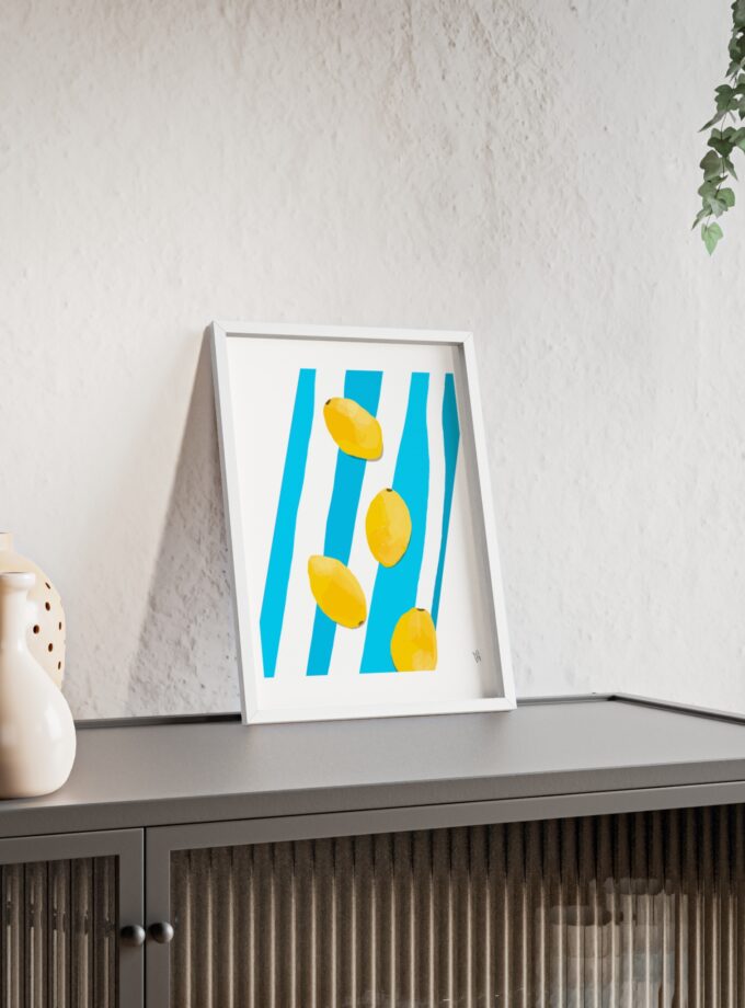 Lemon Water Poster, Framed