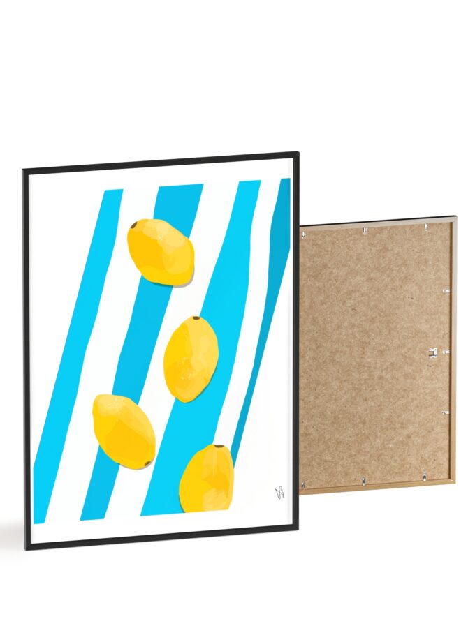 Lemon Water Poster, Framed