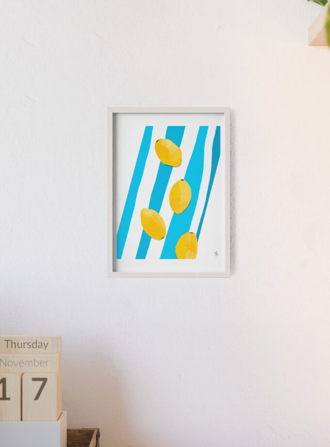 Lemon Water Poster, Framed