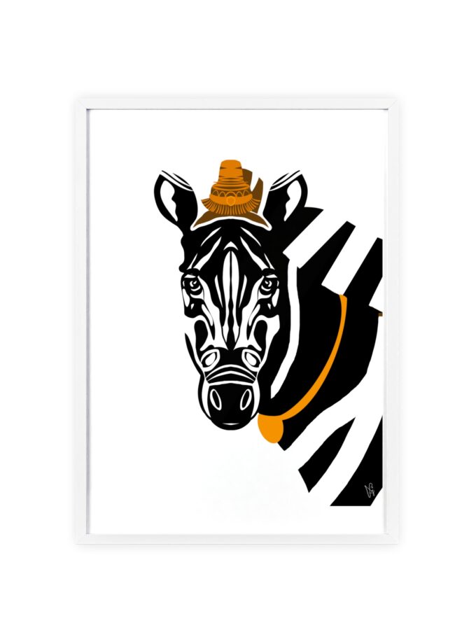 Zebra Poster, Framed