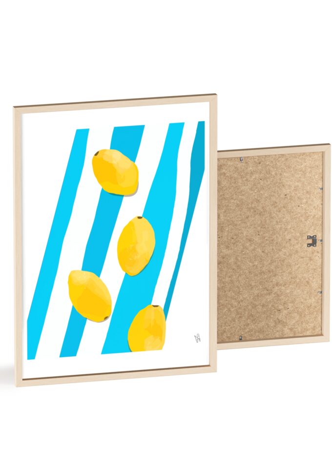Lemon Water Poster, Framed