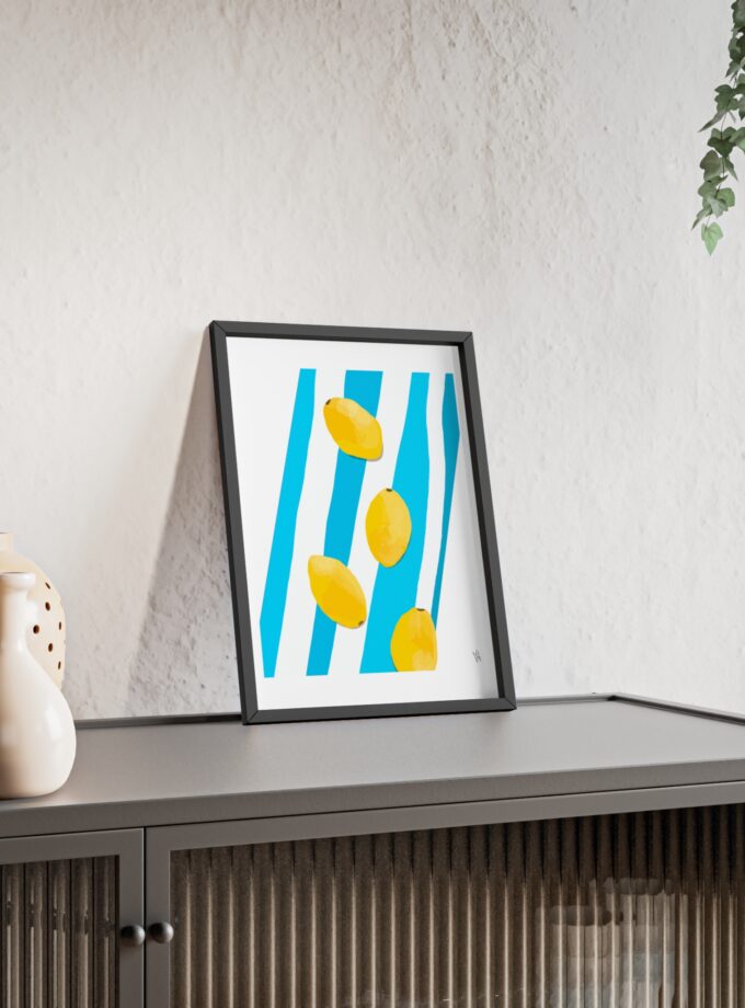 Lemon Water Poster, Framed