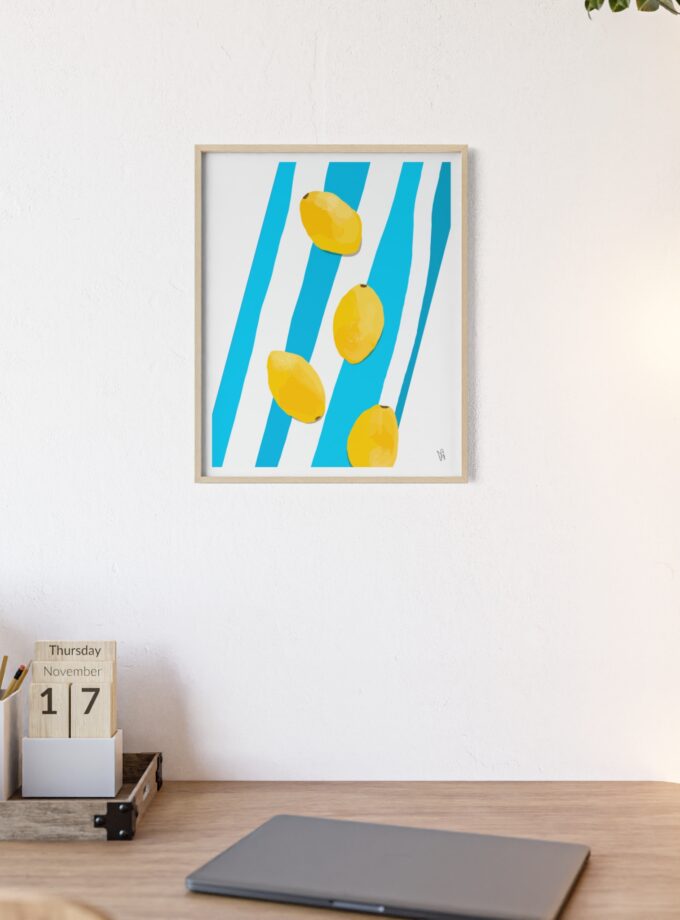 Lemon Water Poster, Framed