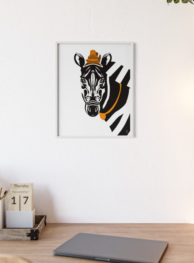 Zebra Poster, Framed