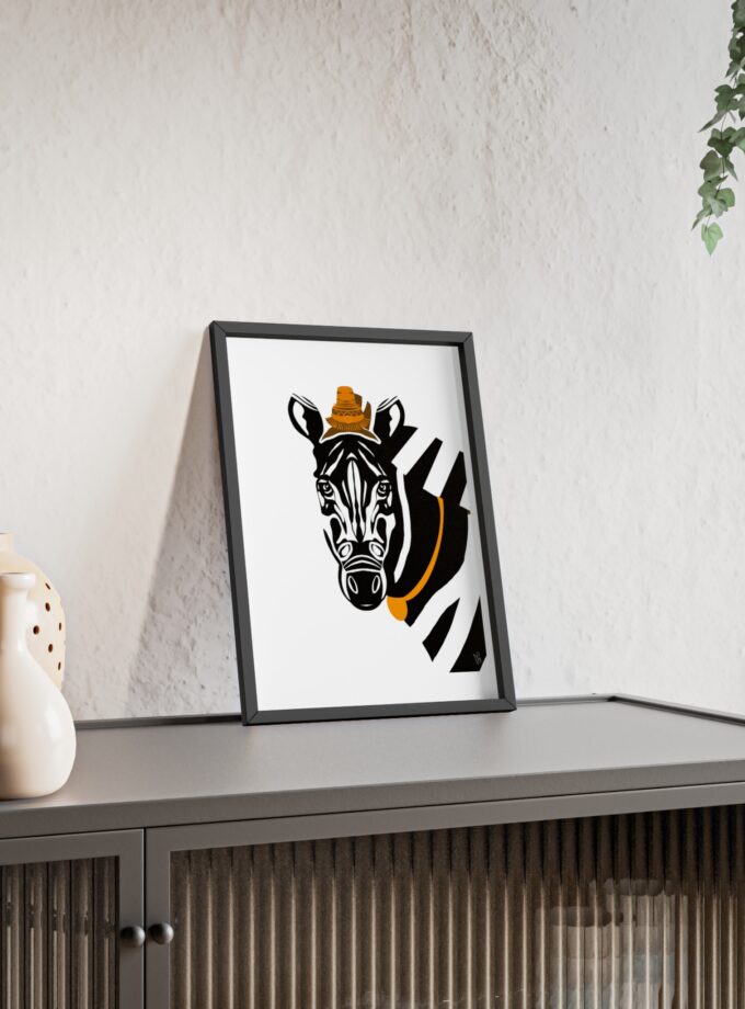 Zebra Poster, Framed