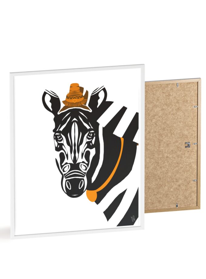 Zebra Poster, Framed