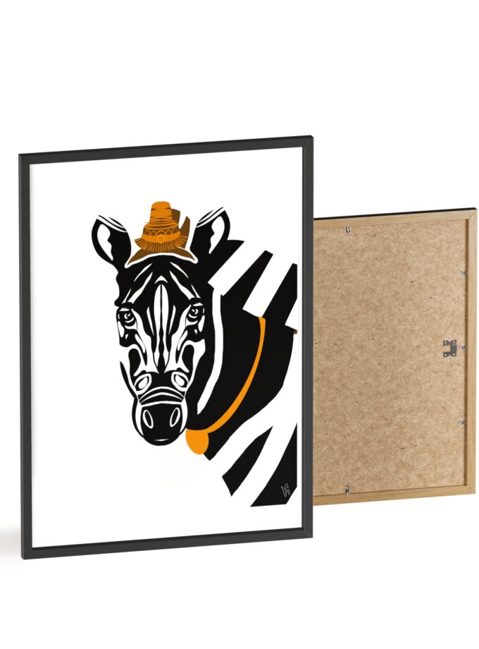 Zebra Poster, Framed