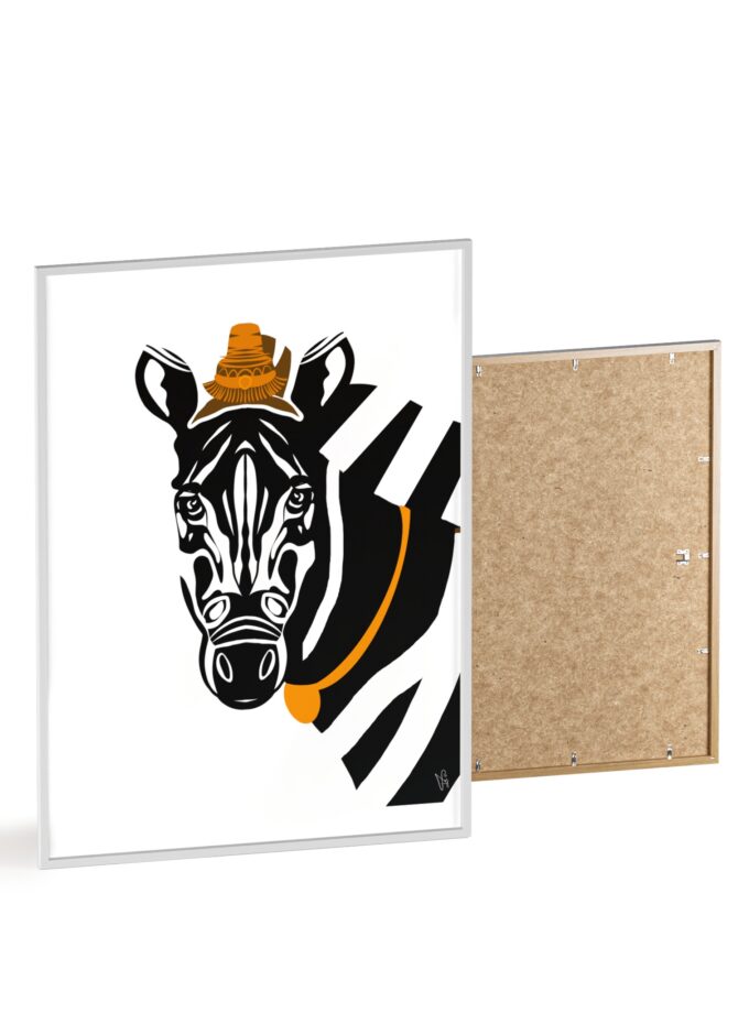 Zebra Poster, Framed