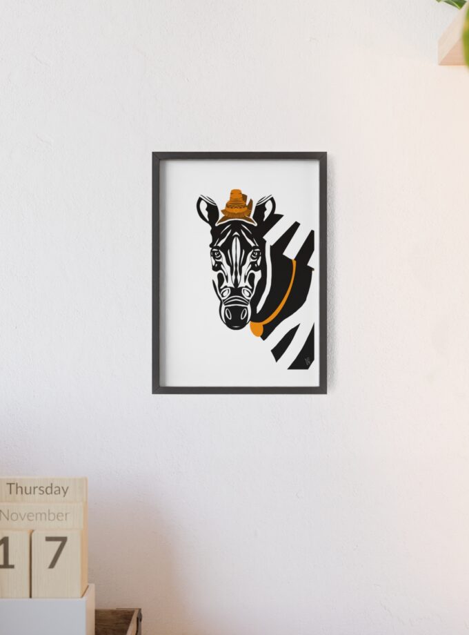 Zebra Poster, Framed