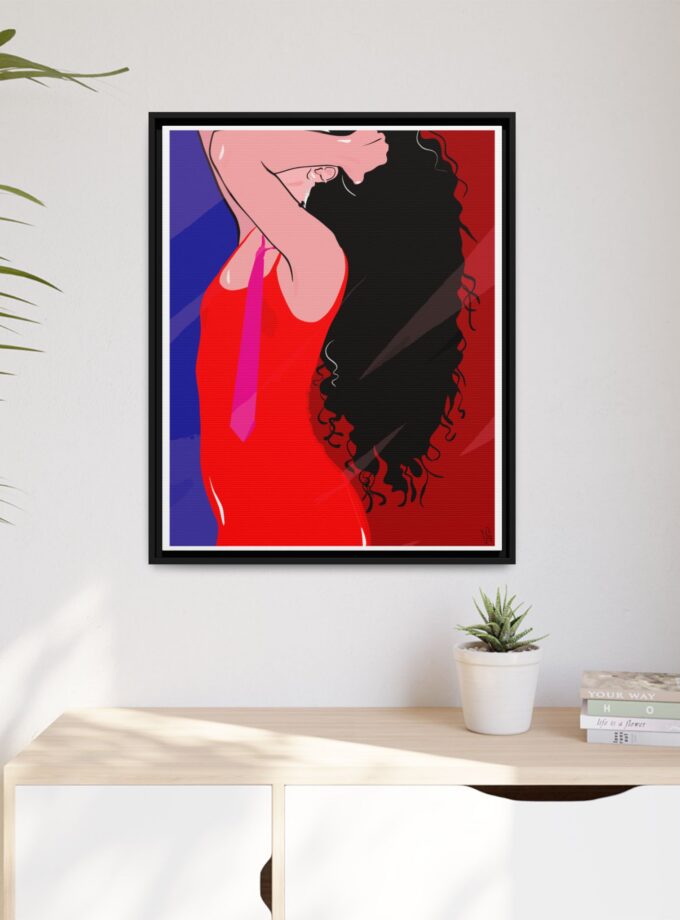 Dirty Mirror Canvas, Framed