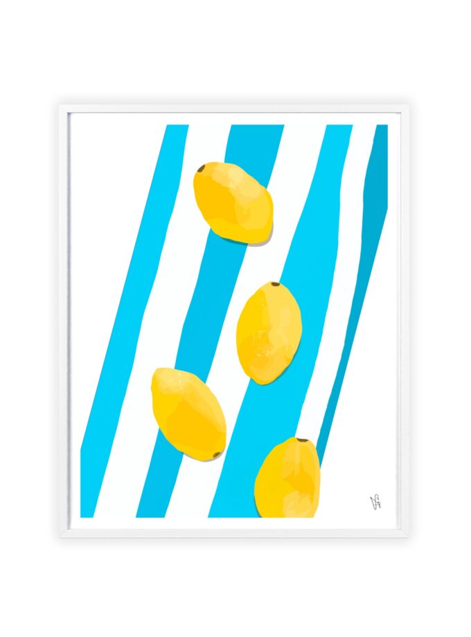 Lemon Water Poster, Framed