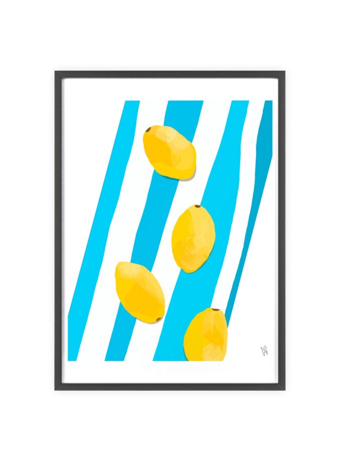 Lemon Water Poster, Framed