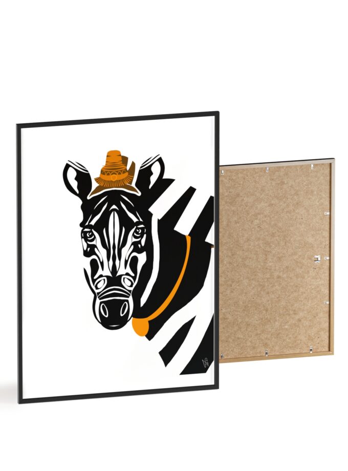 Zebra Poster, Framed