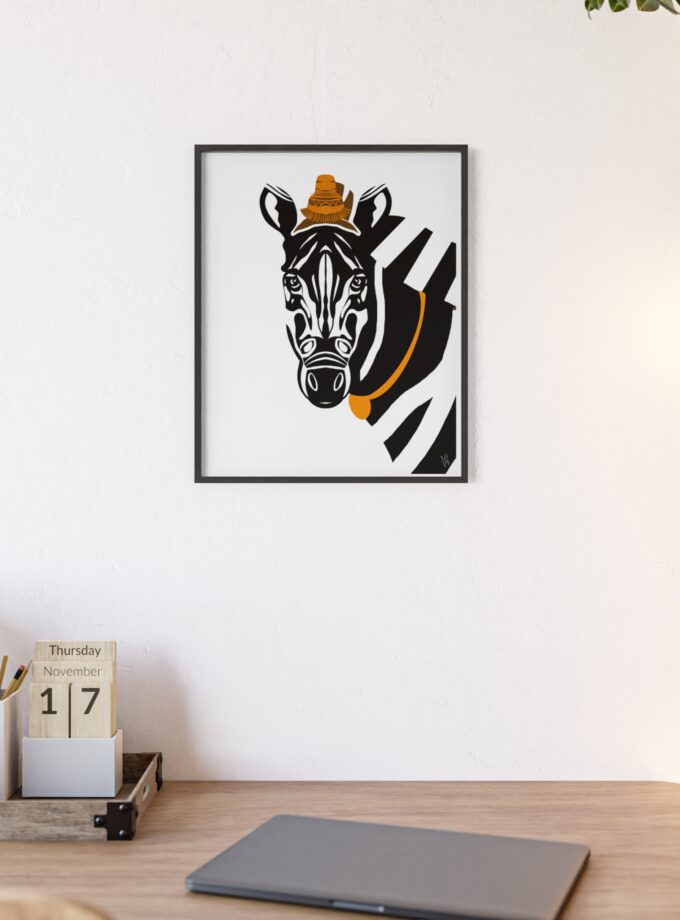 Zebra Poster, Framed