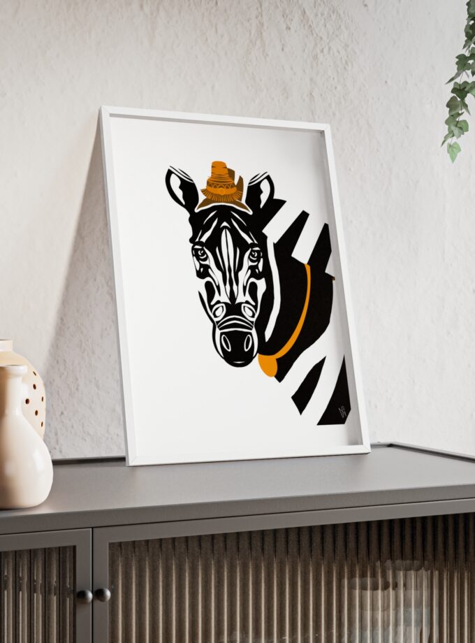 Zebra Poster, Framed