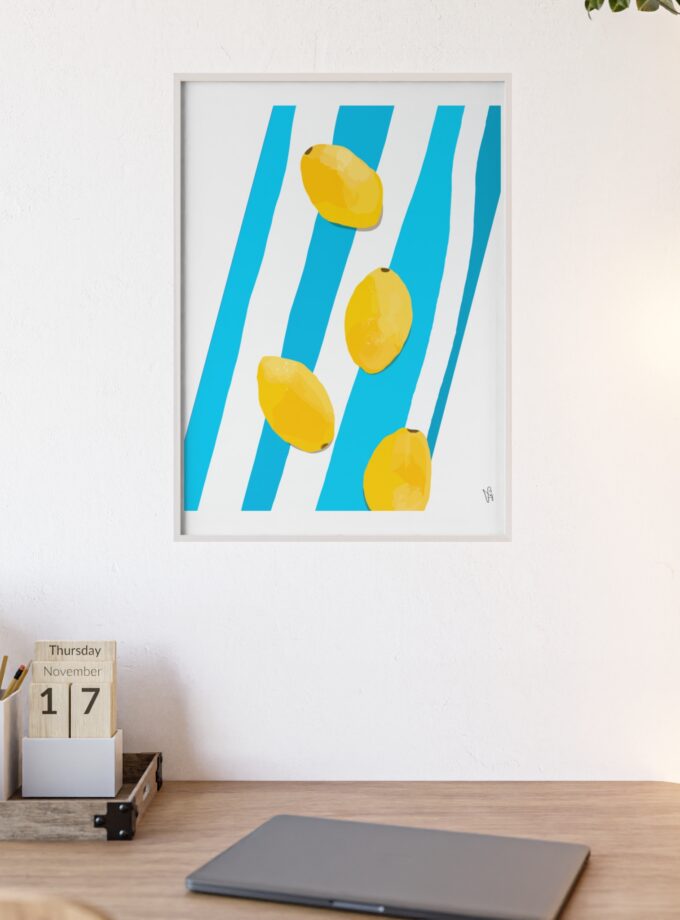 Lemon Water Poster, Framed