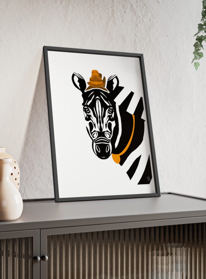 Zebra Poster, Framed