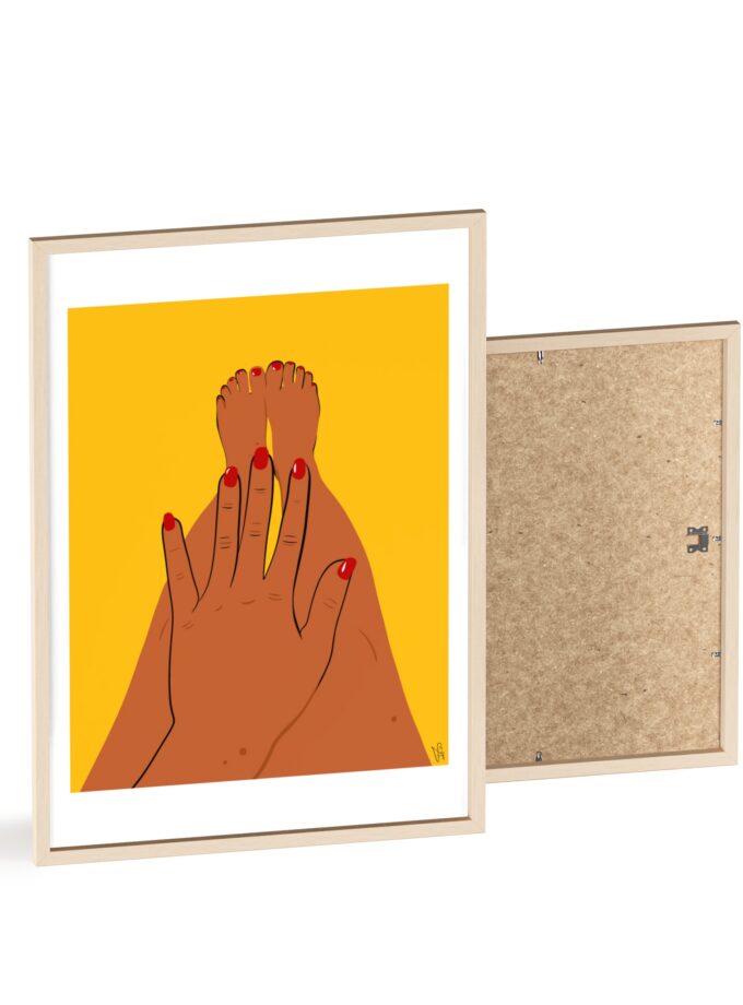 Sun On My Fingers Poster, Framed