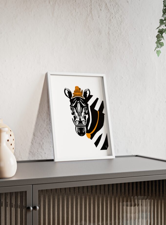 Zebra Poster, Framed