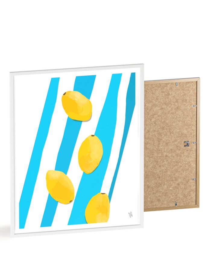Lemon Water Poster, Framed