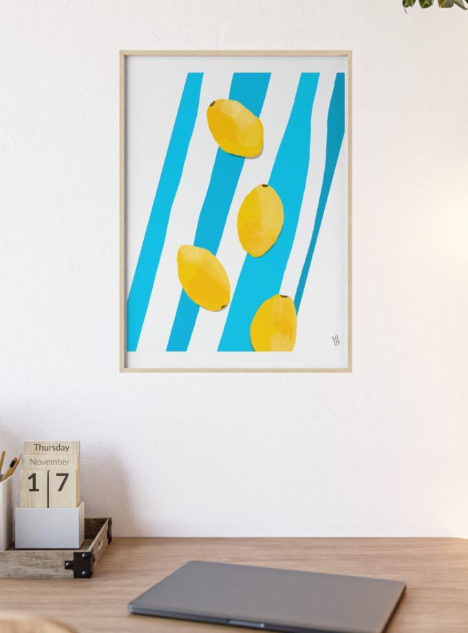 Lemon Water Poster, Framed