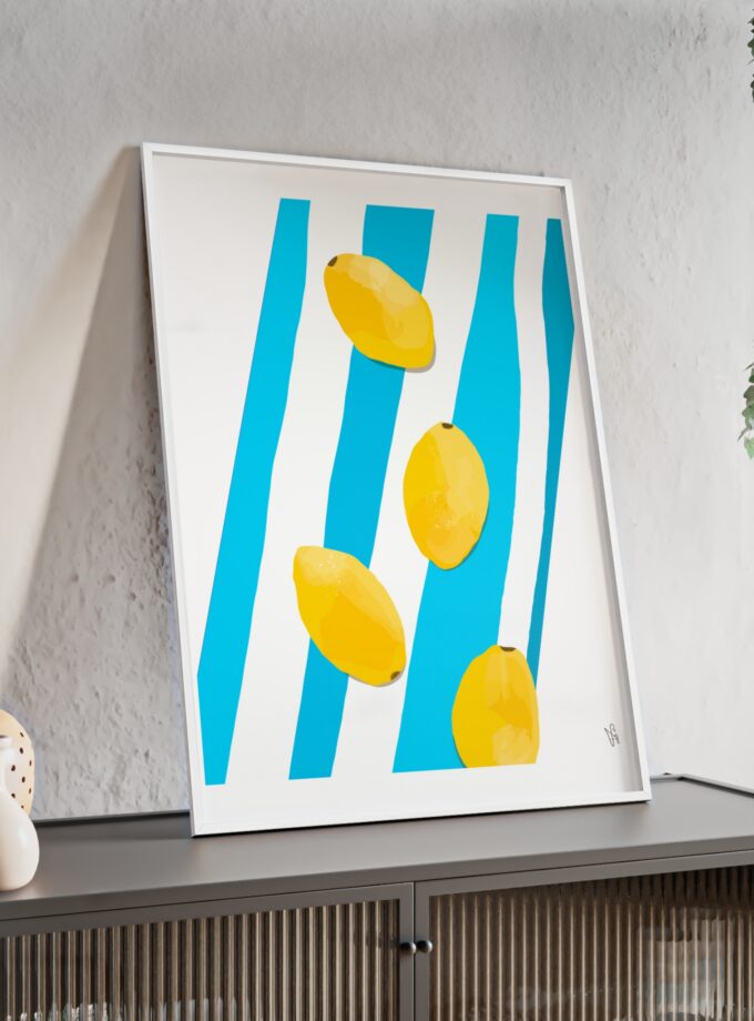 Lemon Water Poster, Framed