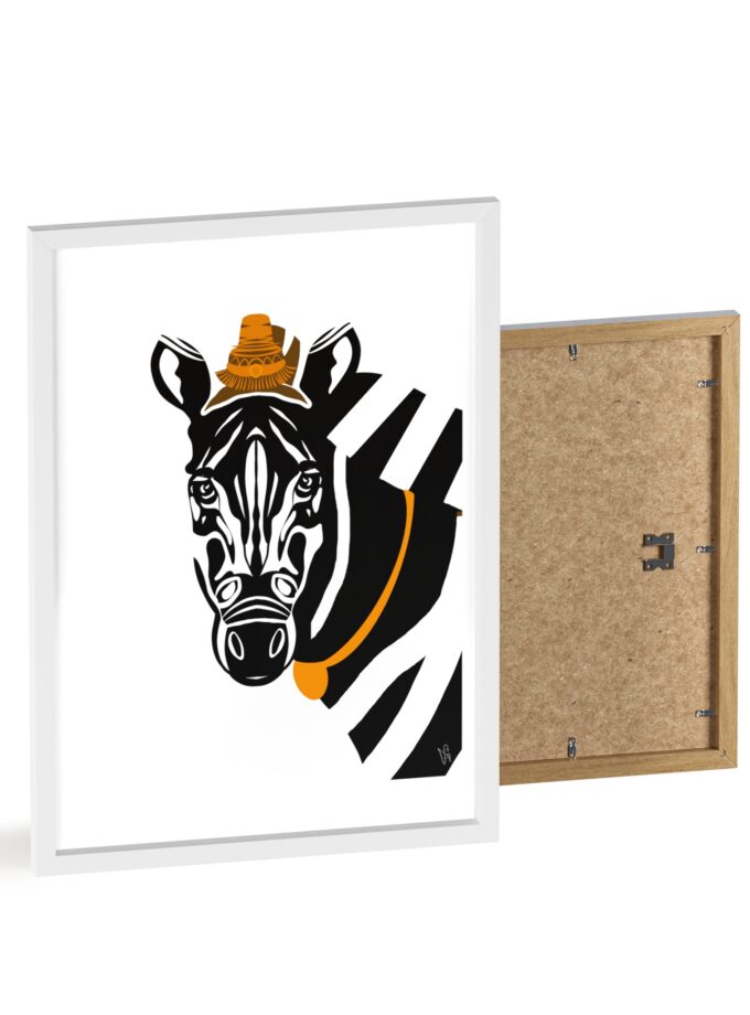 Zebra Poster, Framed