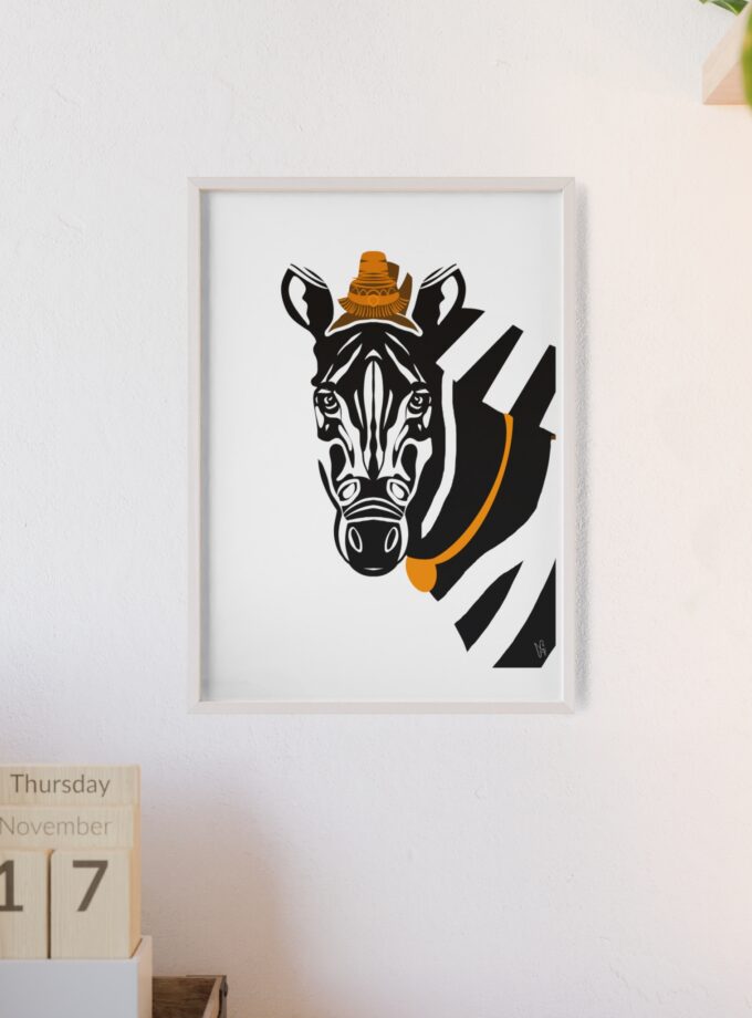 Zebra Poster, Framed