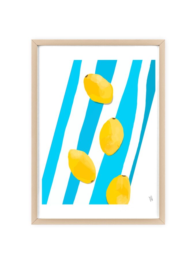 Lemon Water Poster, Framed