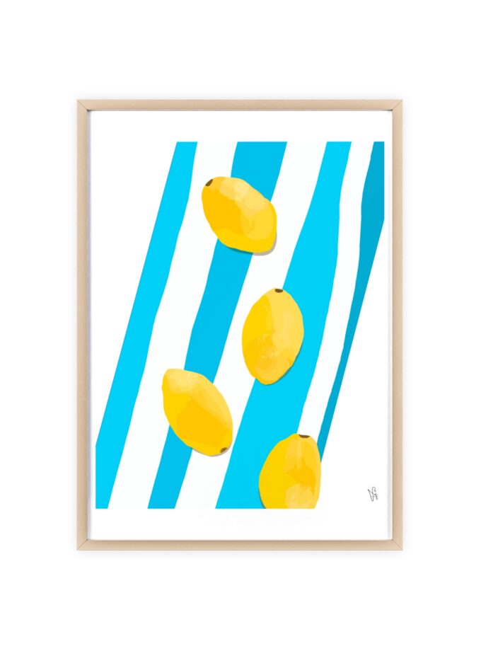 Lemon Water Poster, Framed