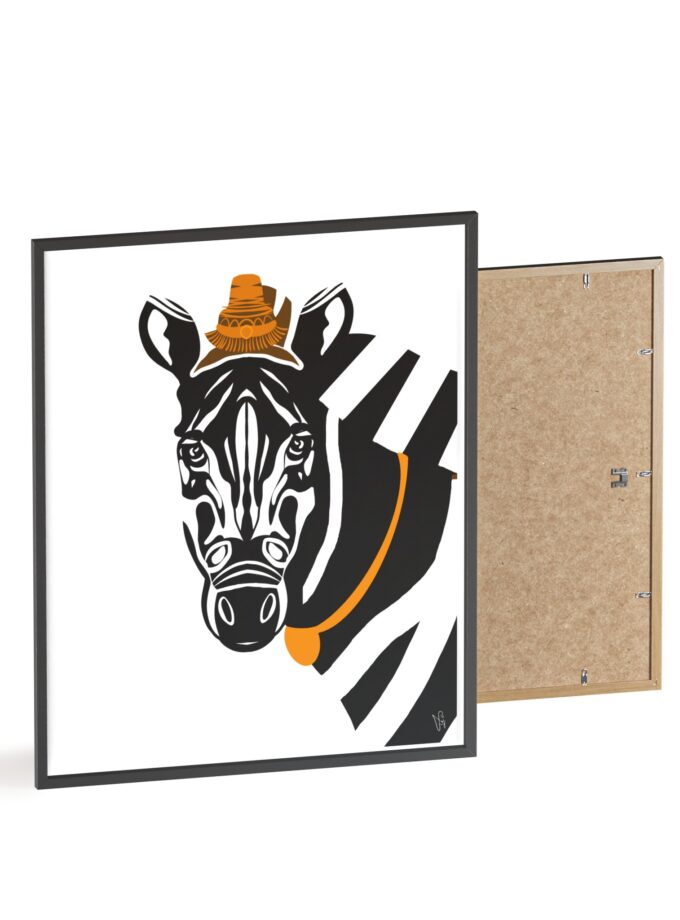 Zebra Poster, Framed