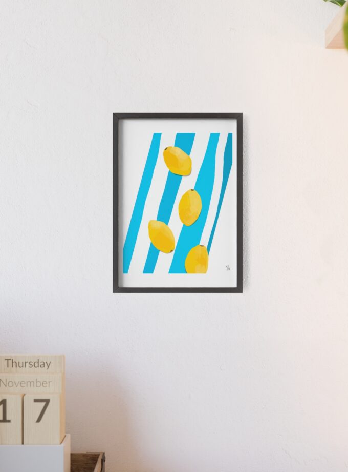 Lemon Water Poster, Framed