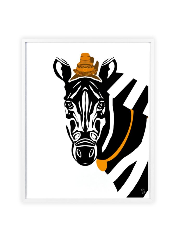Zebra Poster, Framed