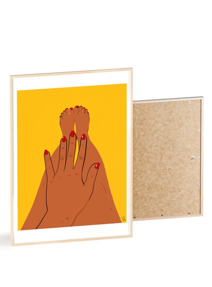 Sun On My Fingers Poster, Framed